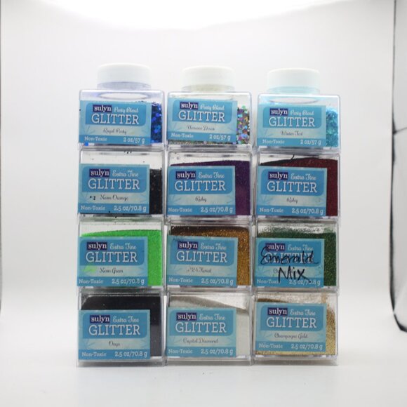 12 2oz Bottles of Sulyn Fine Glitter and Party Mixes - Picture 2 of 15